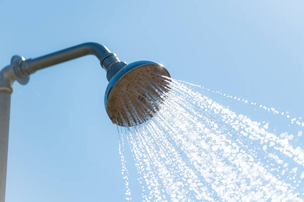 Refreshing cold water shower for morning energy routine